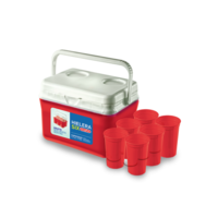 HIELERA SIX 5 QT + 6 VASOS RJ 03267